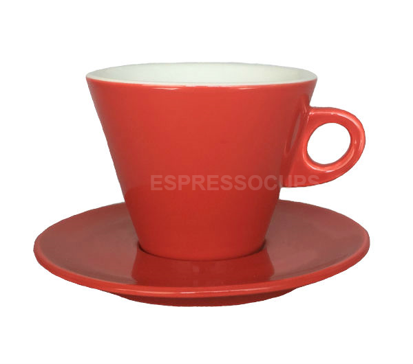 "LEONE" Latte cups 270ml - red
